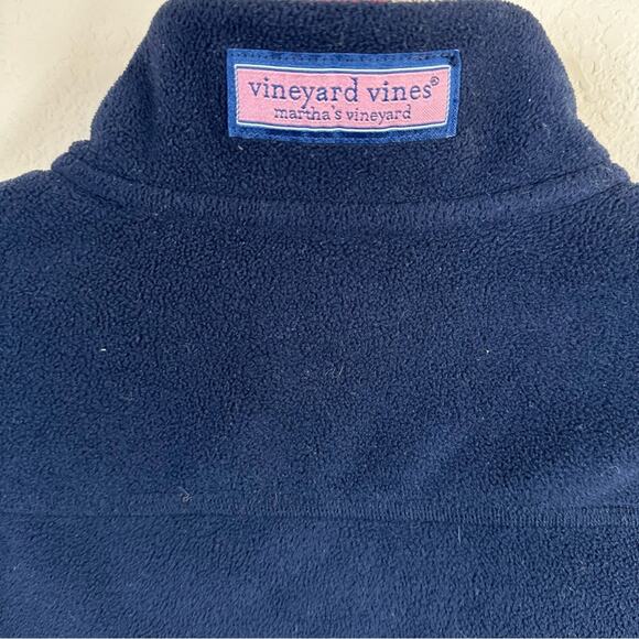 VINEYARD VINES Kids Quarter Snap Button Fleece Sweater Navy Size M(12/14) - Picture 4 of 11